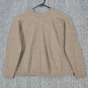 Brandini Sweater Womens S* Brown 100% Merino Wool Crop 3/4 Sleeve Made In Italy